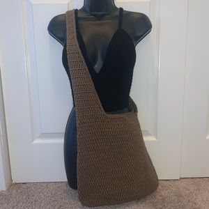 Taupe Crocheted Purse